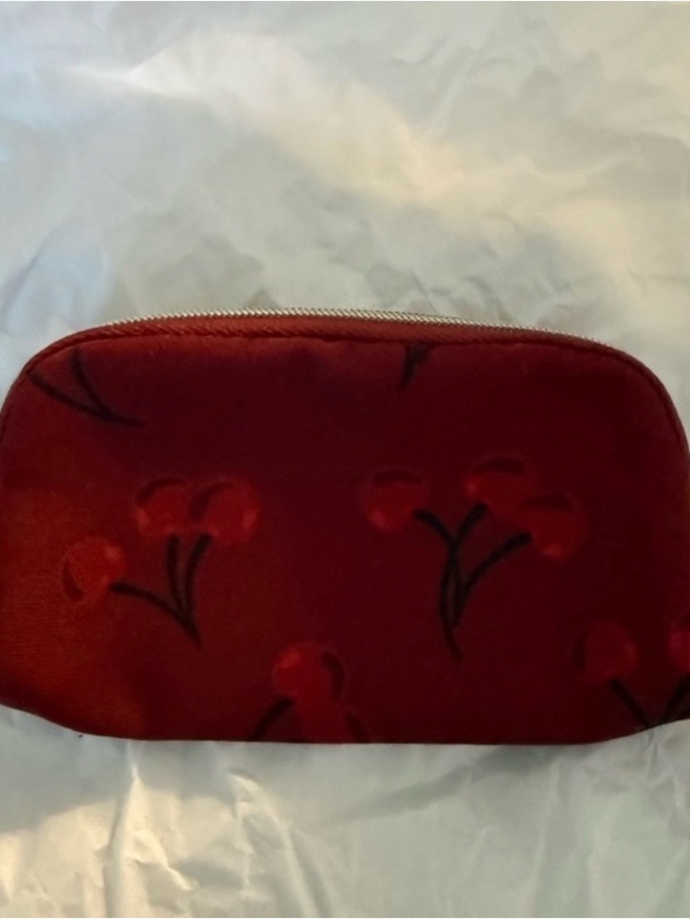 Coach Red Coin cherry small Makeup Pouch with coach cherry travel size Perfume - Picture 8 of 9